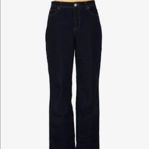 JM Collection Women’s Straight Leg Zippered Black Denim Jeans Size 12